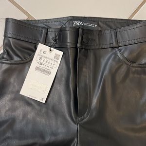 NWT Zara faux leather pants